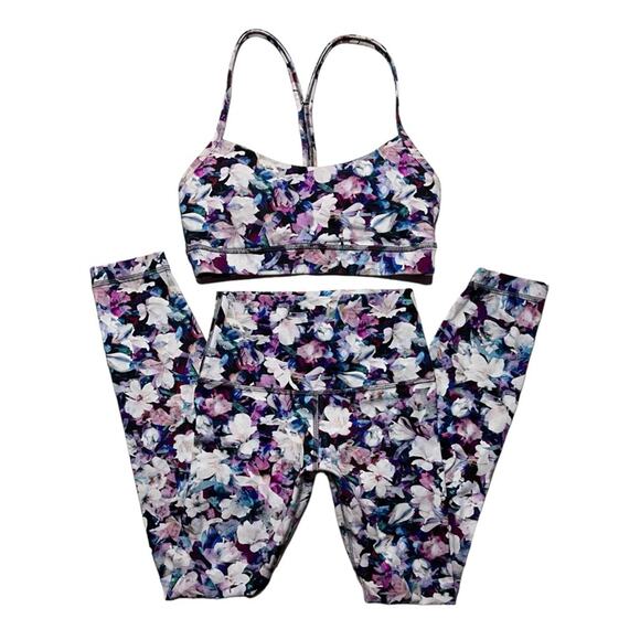 lululemon athletica Pants - Lululemon Flow Y Bra and Align Pant II Utopia Multi Set Size 4 bra / Size 2 pant